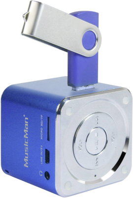 Hangszóró, mini zeneállomás, kék, Technaxx MusicMan®