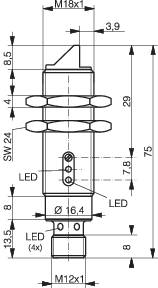 Contrinex Reflexiós fényszkenner LTS-1180W-103 620 200 549 1 db 2. kép