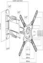 Fali TV tartó 58,4 - 139,7 cm (23 - 55) dönthető, SpeaKa Professional SP-TVM-400 7. bélyegkép