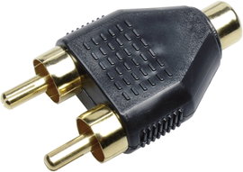 Highend RCA adapter, 2 x RCA dugó/1 x RCA hüvely, Sinus Live