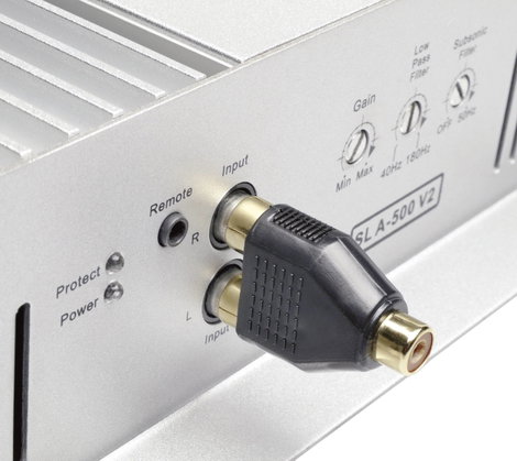 Highend RCA adapter, 2 x RCA dugó/1 x RCA hüvely, Sinus Live 2. kép