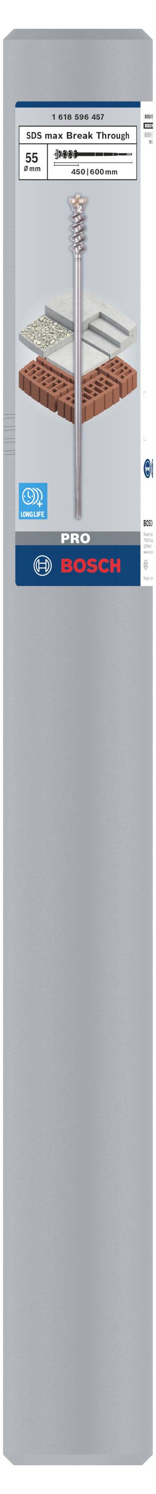 Bosch Accessories Bosch Power Tools 1618596457 Keményfém Áttörő fúró 55 mm Teljes hossz 600 mm SDS-M 3. kép