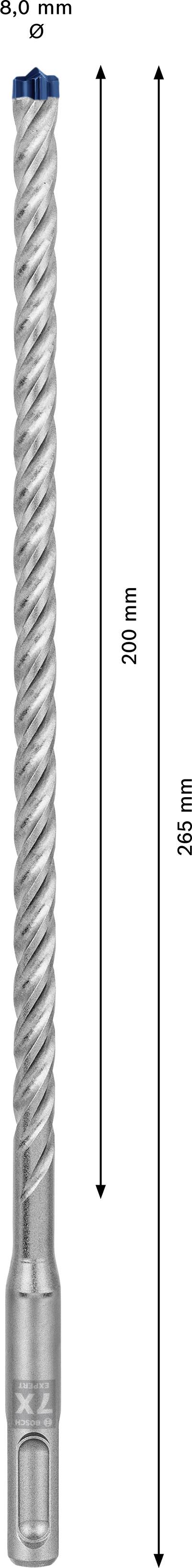 Bosch Accessories EXPERT SDS plus-7X 2608900185 Kalapácsfúró 30 részes 8.00 mm Teljes hossz 265 mm S 5. kép