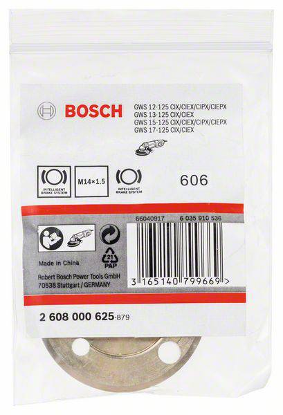 Rögzítő anya a sarokcsiszolóhoz, M 14 x 1,5 mm, finom menet Bosch Accessories 2608000625 2. kép