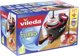 Felmosókészlet, Vileda Turbo Box, Turbo Refill Microfibre 2in1 cserefejjel, 158572