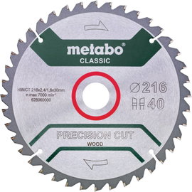 Metabo precision cut wood - classic 628060000 Körfűrészlap 216 x 30 x 1.8 mm Fogak száma (collonként