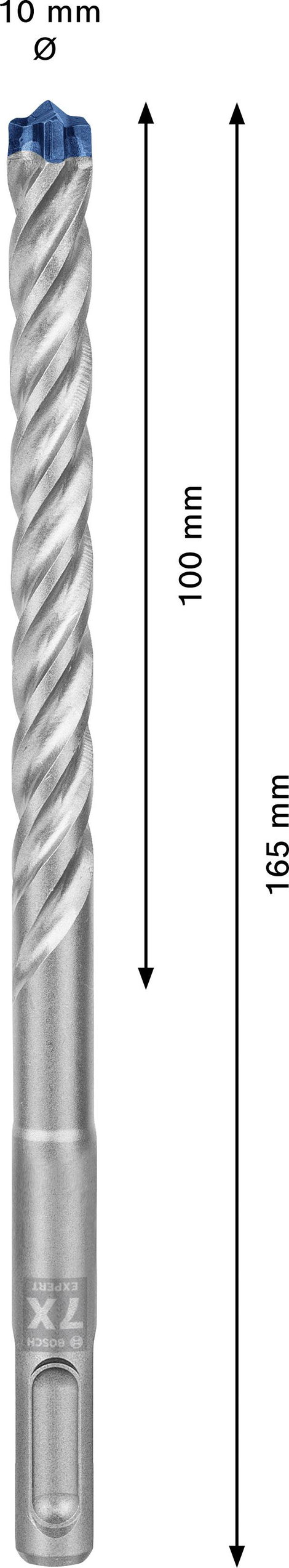 Bosch Accessories EXPERT SDS plus-7X 2608900193 Kalapácsfúró 50 részes 10.00 mm Teljes hossz 165 mm  5. kép