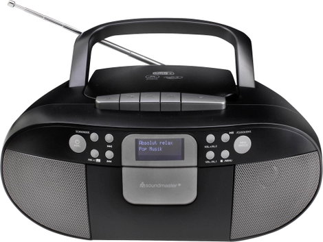 soundmaster SCD7800SW Kazettás rádió DAB+, URH AUX, CD, Kazetta, USB Ébresztő funkció Fekete 2. kép