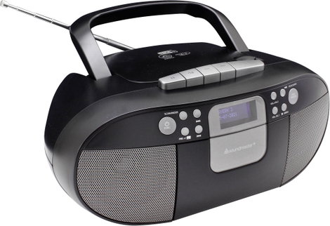soundmaster SCD7800SW Kazettás rádió DAB+, URH AUX, CD, Kazetta, USB Ébresztő funkció Fekete 3. kép