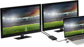 4K külső grafikuskártya, HDMI USB-C USB A 3.0, Renkforce RF-VDA-301