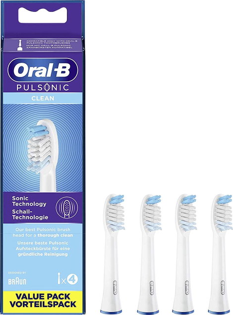 Oral-B Pulsonic Clean Feltűzhető fogkefe elektromos fogkeféhez 4 db Fehér