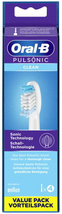 Oral-B Pulsonic Clean Feltűzhető fogkefe elektromos fogkeféhez 4 db Fehér 2. kép