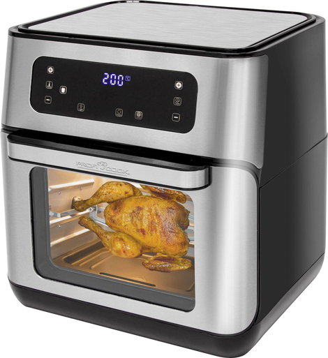 Profi Cook PC-FR 1200 H Forrólevegős fritőz 1500 W Fekete/nemesacél 8. kép