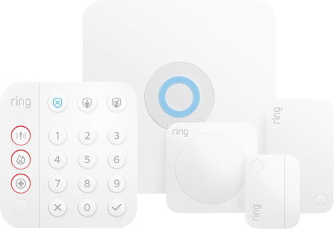 ring Alarm 5 Piece Kit (2nd Gen) - HB 4K11SZ-0EU0 Rádiójel vezérlésű riasztóberendezés készlet Vezet
