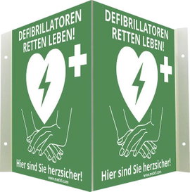 MEDX5 AED-Z-WISCHI AED tábla Kültér, Beltér