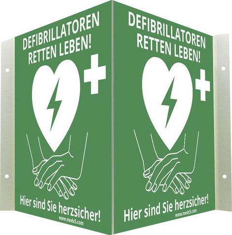 MEDX5 AED-Z-WISCHI AED tábla Kültér, Beltér