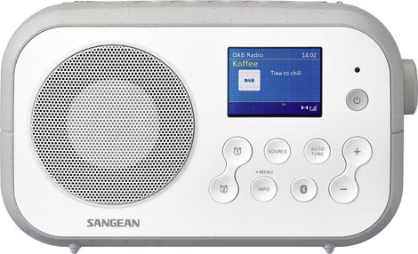 Sangean DPR-42BT White-Grey Koffer rádió DAB+, URH Bluetooth® Fehér, Szürke