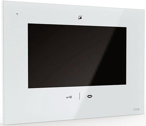 m-e modern-electronics VDV-907 W Videó kaputelefon WLAN, Rádiójel vezérlésű Beltéri egység Fehér 2. kép
