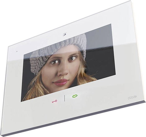 m-e modern-electronics VDV-907 W Videó kaputelefon WLAN, Rádiójel vezérlésű Beltéri egység Fehér 4. kép