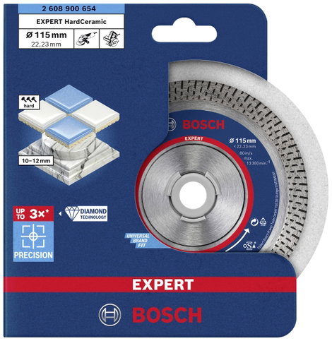 Bosch Accessories 2608900654 EXPERT HardCeramic Gyémánt bevonatú vágótárcsa Ø 115 mm Furat átmérő 22 2. kép