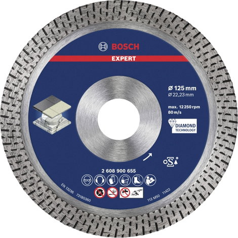 Bosch Accessories 2608900655 EXPERT HardCeramic Gyémánt bevonatú vágótárcsa Ø 125 mm Furat átmérő 22