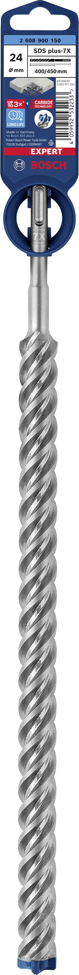 Bosch Accessories EXPERT SDS plus-7X 2608900150 Kalapácsfúró 1 db 24.00 mm Teljes hossz 450 mm SDS-P 2. kép