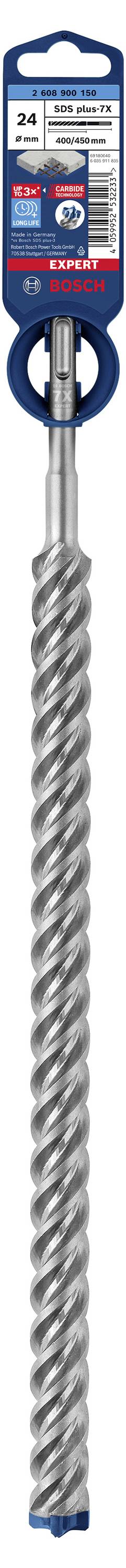 Bosch Accessories EXPERT SDS plus-7X 2608900150 Kalapácsfúró 1 db 24.00 mm Teljes hossz 450 mm SDS-P 3. kép