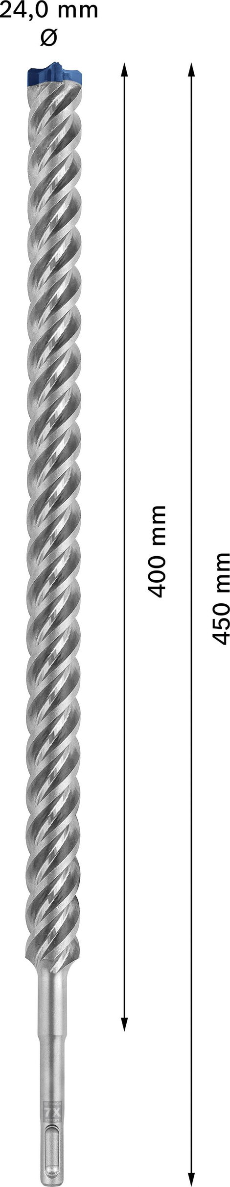 Bosch Accessories EXPERT SDS plus-7X 2608900150 Kalapácsfúró 1 db 24.00 mm Teljes hossz 450 mm SDS-P 5. kép