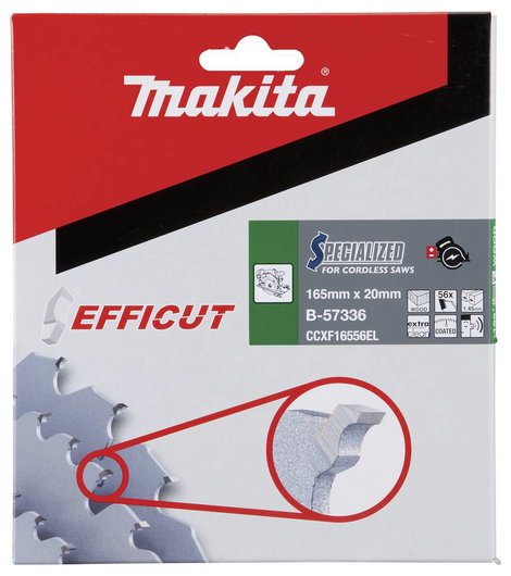 Makita Makita B-57336 Körfűrészlap 165 x 20 x 1.45 mm Fogak száma (collonként): 56 1 db 2. kép