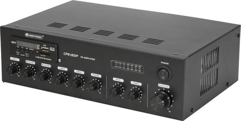 Omnitronic CPE-120P ELA ELA erősítő 120 W 4 csatornás 1 zóna 2. kép