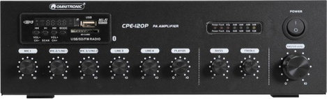 Omnitronic CPE-120P ELA ELA erősítő 120 W 4 csatornás 1 zóna 5. kép