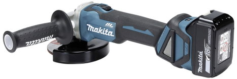 Makita Akku-Winkelschleifer 18V 2x5Ah DGA511RTJ m.LG im MACPAC DGA511RTJ Akkus sarokcsiszoló 125 mm 3. kép