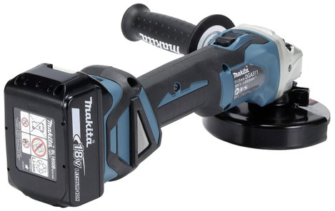 Makita Akku-Winkelschleifer 18V 2x5Ah DGA511RTJ m.LG im MACPAC DGA511RTJ Akkus sarokcsiszoló 125 mm 5. kép