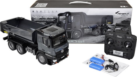 Amewi 22504 Mercedes Benz Arocs 6x4 1:18 Elektro RC modell teherautó RtR Akkuval és töltőkészülékkel 3. kép