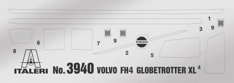 Italeri 3940 Volvo FH4 Globetrotter XL Kamionmodell építőkészlet 1:24 3. kép