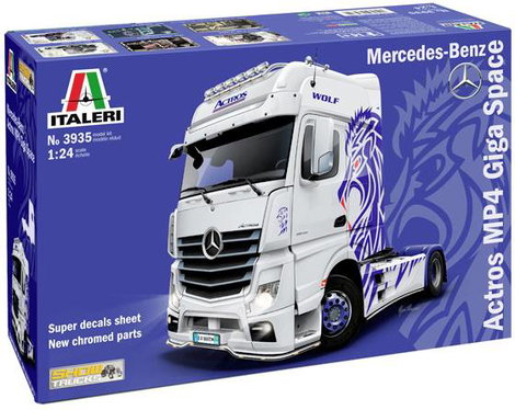 Italeri 3935 MB Actros MP4 Show GigaSpace Kamionmodell építőkészlet 1:24 4. kép