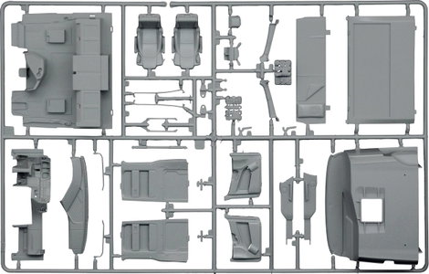 Italeri 3935 MB Actros MP4 Show GigaSpace Kamionmodell építőkészlet 1:24 7. kép