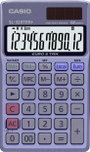 Casio SL-320TER+ Zsebszámológép Napenergiával üzemeltetett, Elemekről üzemeltetett Kék Kijelző (szám bélyegkép