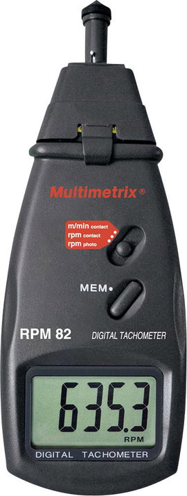 Multimetrix P06236902 Fordulatszámmérő mechanikus, optikai 0.5 - 19999 fordulat/perc 2.5 - 99999 for