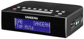 Sangean DCR-89+ Rádiós ébresztőóra DAB+, URH AUX, USB Akkutöltő funkció, Ébresztő funkció Fekete