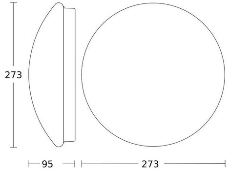 Mozgásérzékelős beltéri fali/mennyezeti lámpa, E27/60 W, 275 x 95 x 230 mm, Steinel RS 16 L 738013 3. kép
