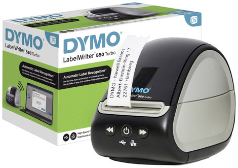 DYMO Labelwriter 550 Turbo Címkenyomtató Termodirekt 300 x 300 dpi Etikett szélesség (max.): 61 mm U