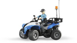 bruder sürgősségi jármű modell quad rendőrrel, kész modell