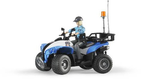 bruder sürgősségi jármű modell quad rendőrrel, kész modell