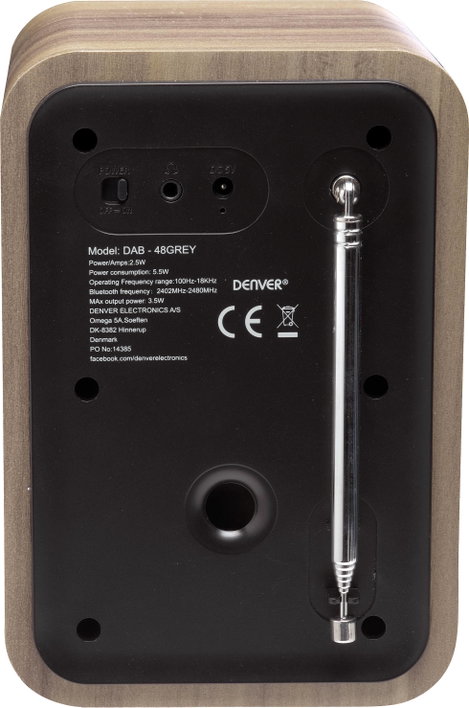 Denver DAB-48 Konyhai rádió URH, DAB+ Bluetooth® Szürke 6. kép