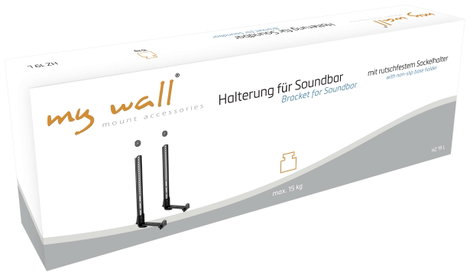 My Wall HZ 19 L Soundbar tartó Csuklóval mozgatható Fekete 2 db 2. kép