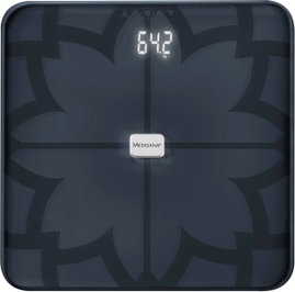 Medisana BS 450 sw Testzsíranalizáló mérleg Mérési tartomány (max.)=180 kg Fekete Bluetooth-szal, IT