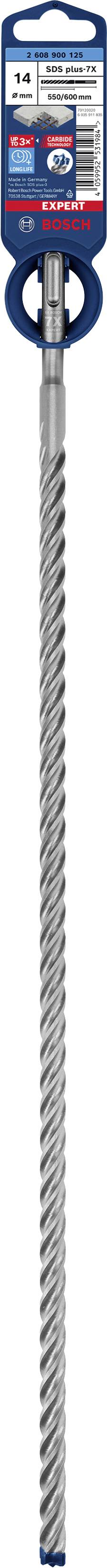 Bosch Accessories EXPERT SDS plus-7X 2608900125 Kalapácsfúró 1 db 14.00 mm Teljes hossz 600 mm SDS-P 2. kép