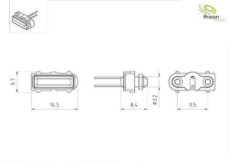 Thicon Models 50278 1:14 Szélesség jelölő lámpa 4 db 5. kép