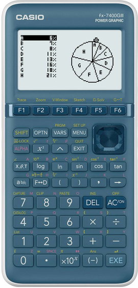 Casio FX-7400GIII Grafikus számítógép Elemekről üzemeltetett Cián Kijelző (számjegy): 21